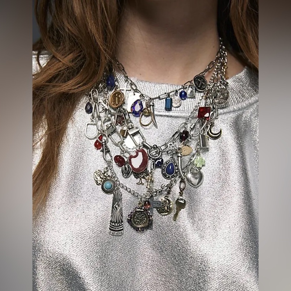 Free People Maxamillion Charm Necklace NWT - Picture 4 of 7